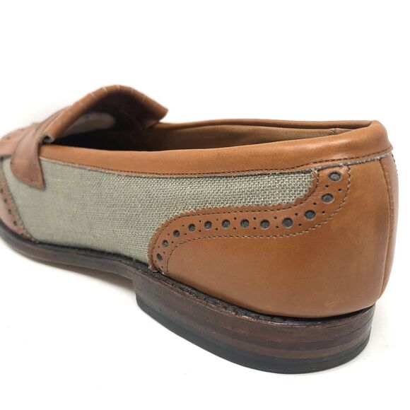 Allen Edmonds Wakefield Loafers Mens Size 9 D VTG Linen Leather Kiltie Classics - Picture 13 of 15